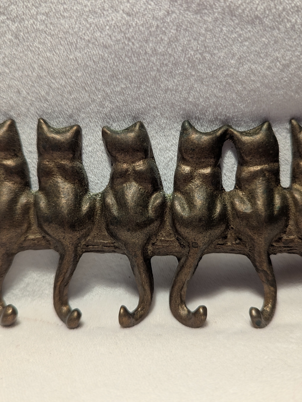 Solid Brass SPI Home Seven Cat Key Hook - Picture 4 of 8
